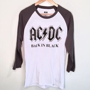 ACDC Original tee shirt size LARGE dark gray & white EUC
